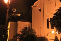 Lichtverschmutzung bei der katholischen Kirche  in Leimen