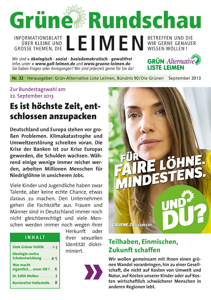 Grüne Rundschau 32, 2013